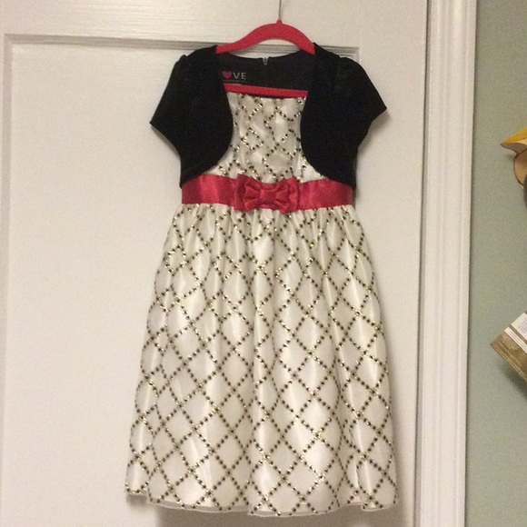 Girls holiday dress size 6X near new condition - Picture 1 of 5